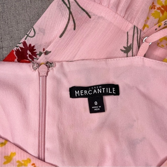 J. Crew Pink Floral Tiered Maxi Dress Sundress 0 XS - Picture 9 of 12